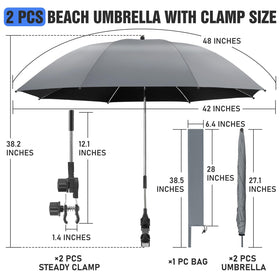 NBtoUS umbrella with carbon fiber ribs offers wind-resistant, durable shade solution.