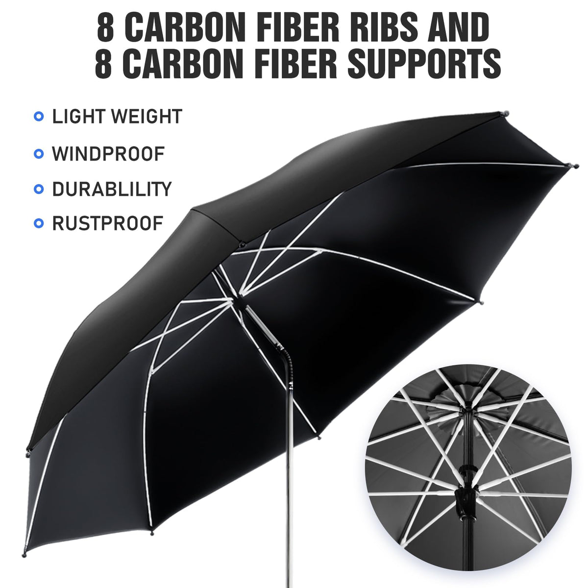 NBtoUS easy clip secures to chair or stroller for quick shade.