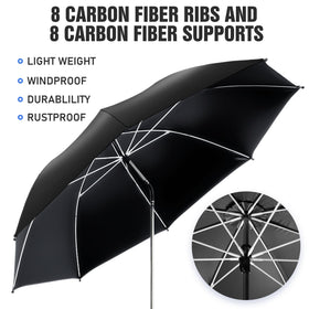 NBtoUS easy clip secures to chair or stroller for quick shade.