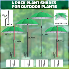 NBtoUS 360-degree adjustable shade protects sun-loving plants from harsh, changing light.