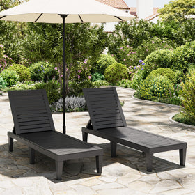 NBYSGO outdoor lounge chairs set of 2 with 5-position backrest for customizable comfort.