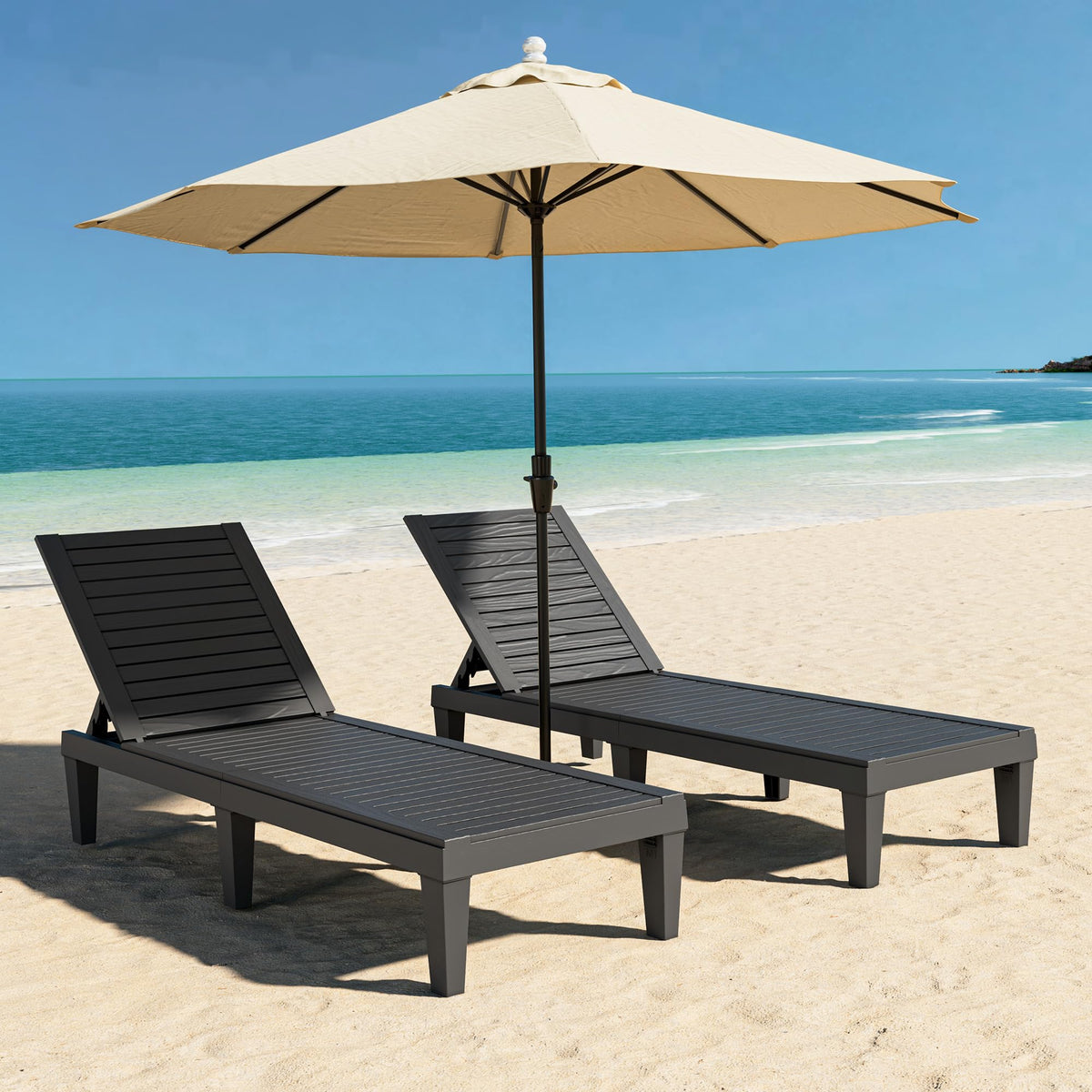 NBYSGO set of 2 provides versatile outdoor seating for pairs or families.