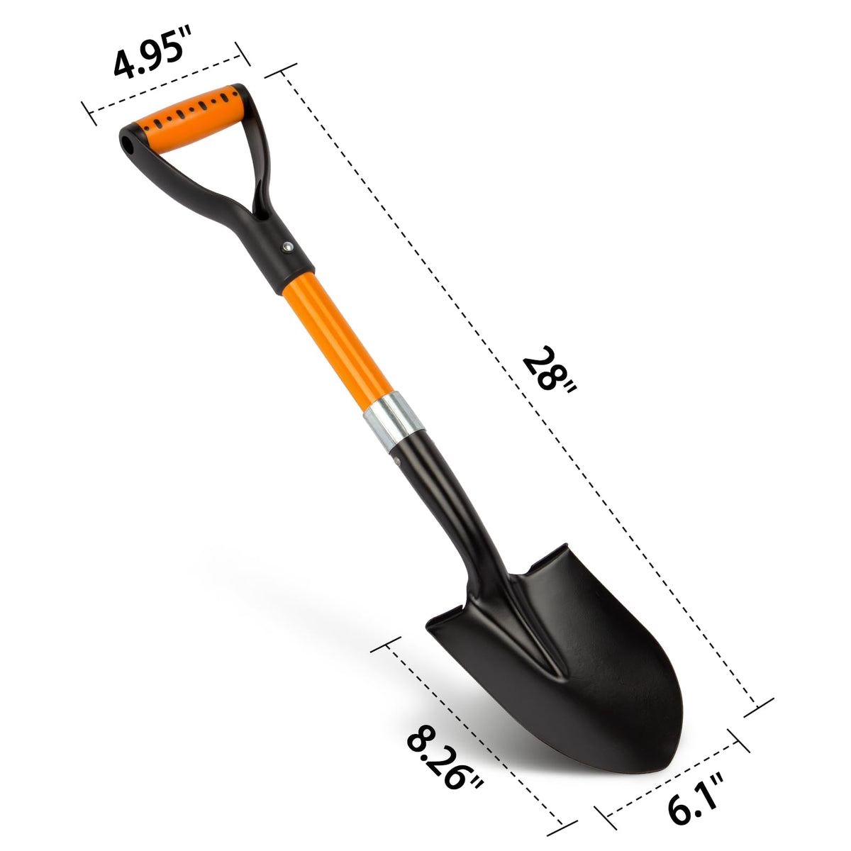 N/C D-handle ergonomic grip improves control during digging