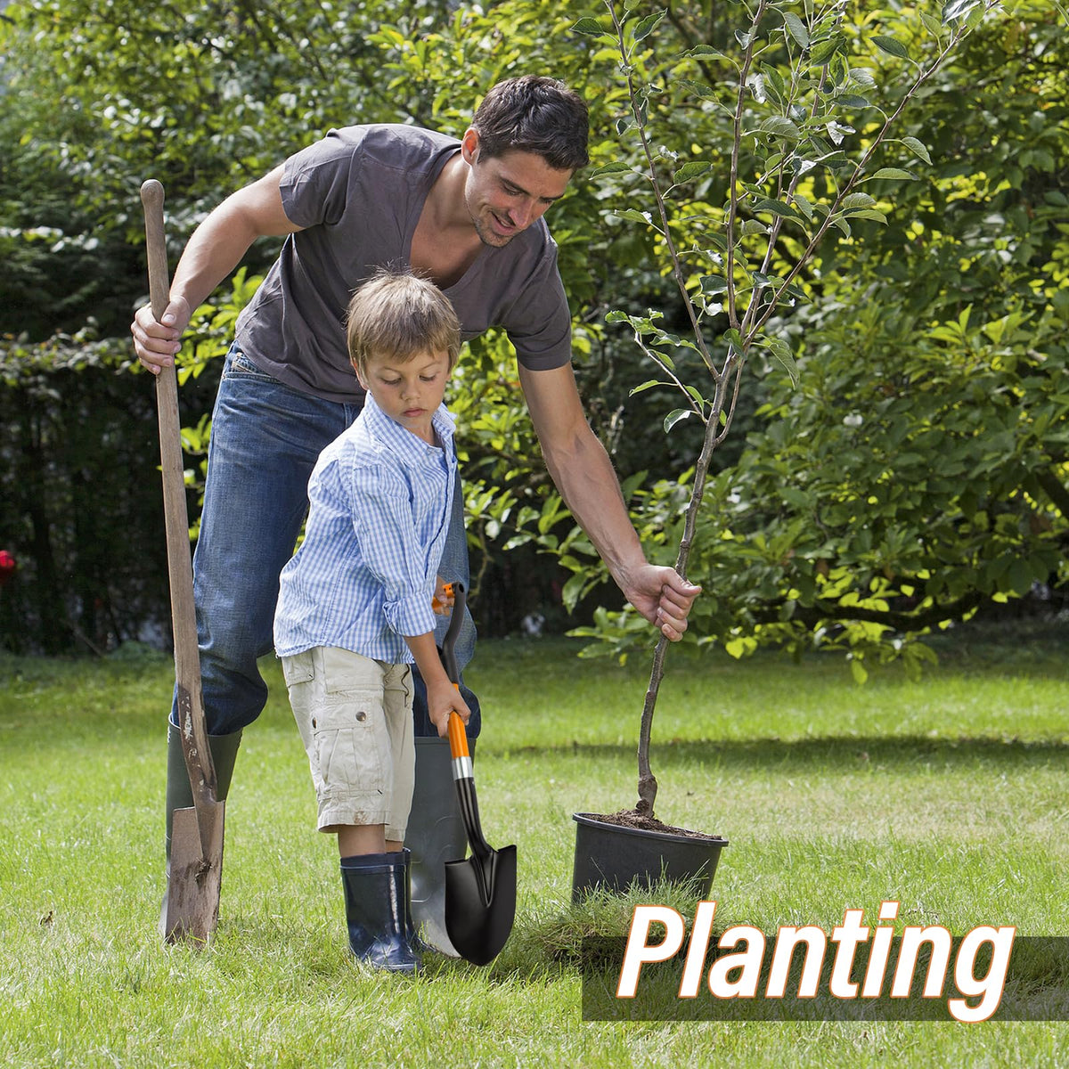 N/C round-point shovel design aids easy transplanting and digging tasks