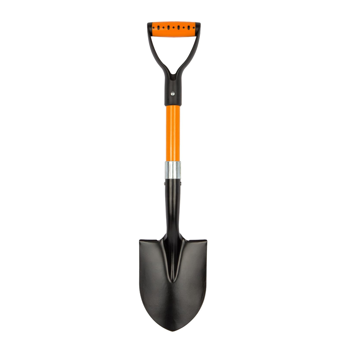 N/C small garden shovel 28inch head closeup highlights durable high-carbon steel