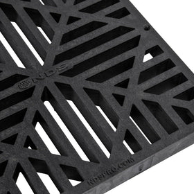 NDS 980G top view of black drain grate blocking debris while maintaining flow