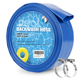 NEAGLORY backwash hose flat discharge 100ft 2in for easy storage and use