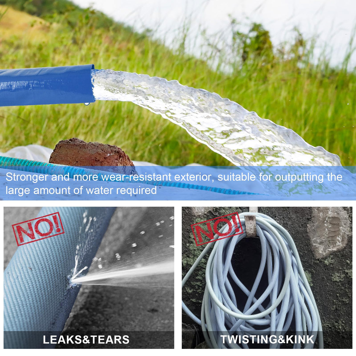 NEAGLORY burst-resistant discharge hose handles high water flow
