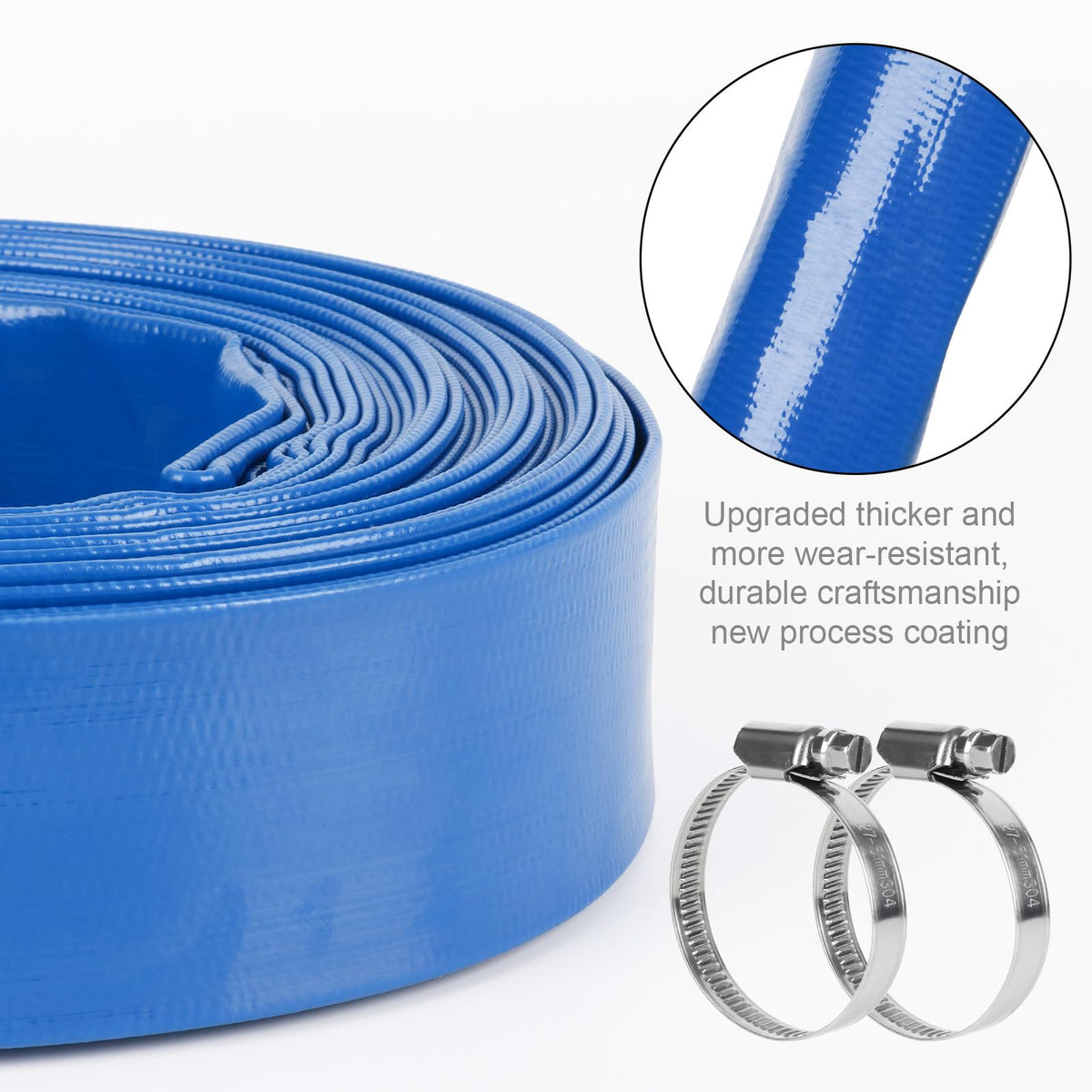 NEAGLORY flexible PVC reinforced hose resists abrasion for longevity