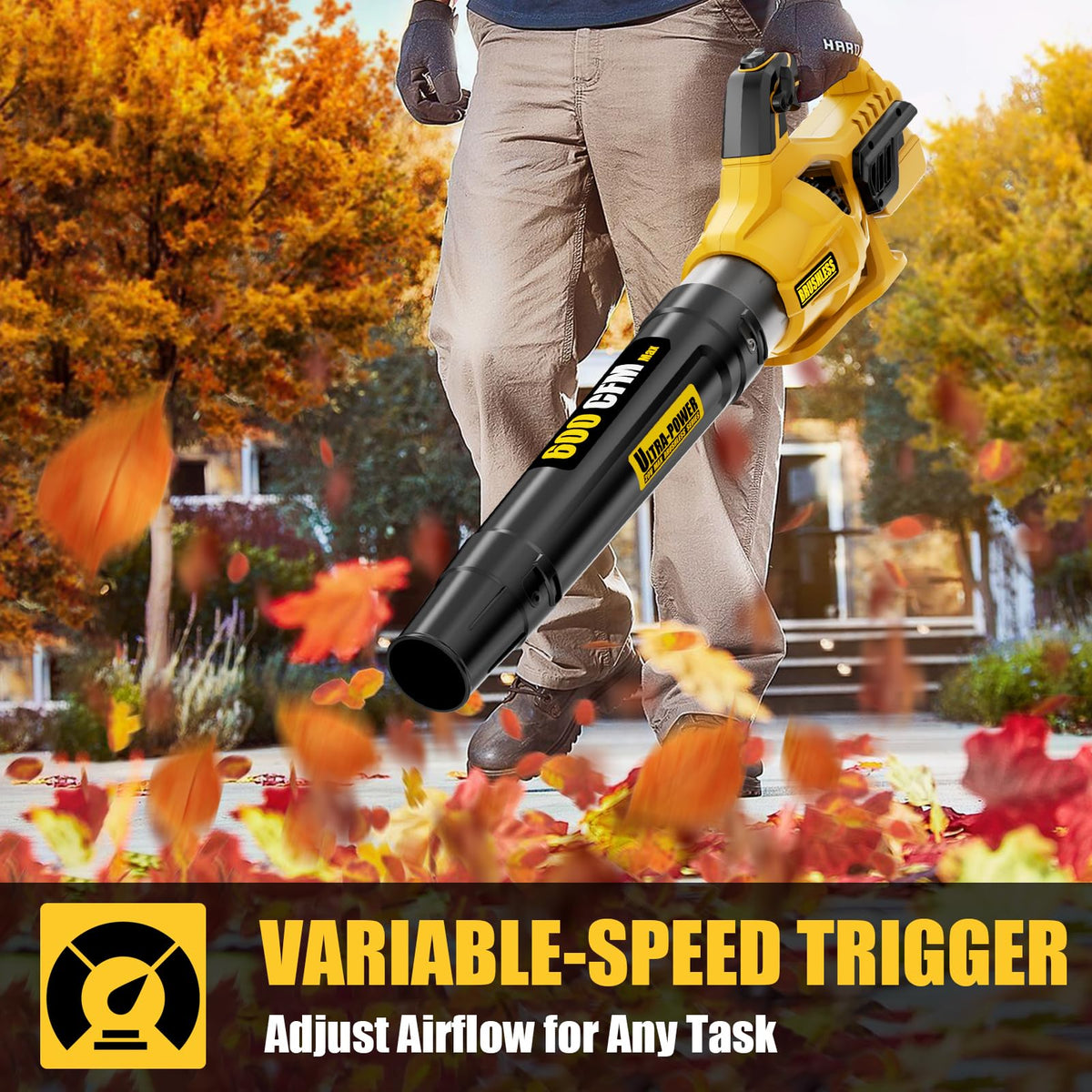 Neareen cordless leaf blower compatible with DEWALT 20V MAX batteries