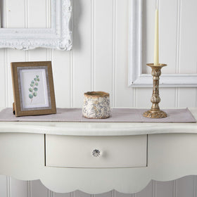 Nearly Natural Tuscan planter close-up reveals glaze texture, ideal for showcasing faux greens indoors