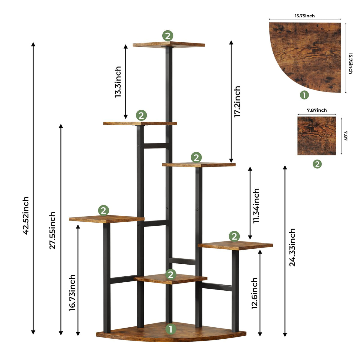 Nedechom space-saving vertical plant stand in compact room