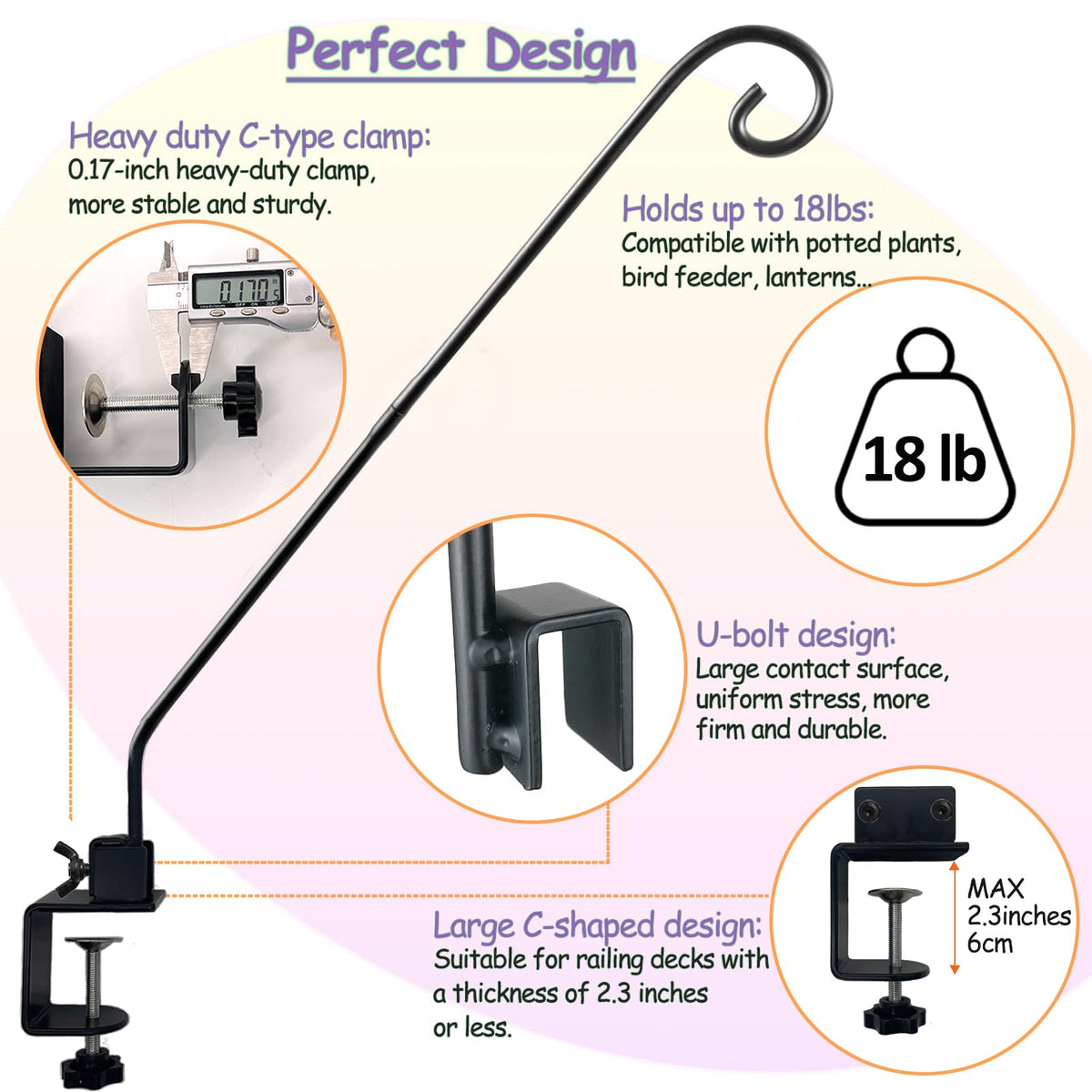 NEECONG clamp-on deck hook enables quick, tool-free installation
