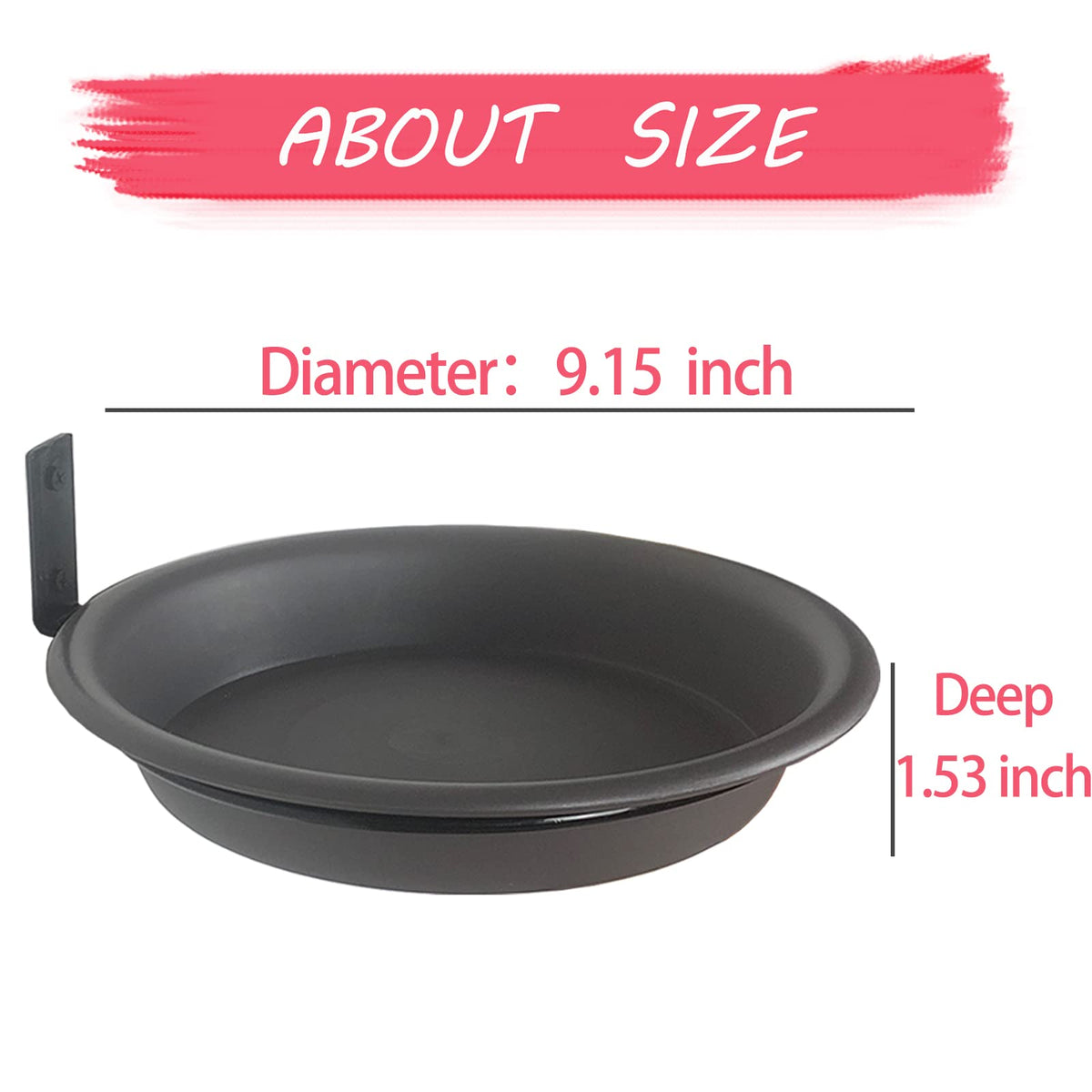 NEECONG dark brown bird bath tray offers 9.15 inch diameter for spacious feeding