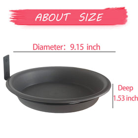 NEECONG dark brown bird bath tray offers 9.15 inch diameter for spacious feeding
