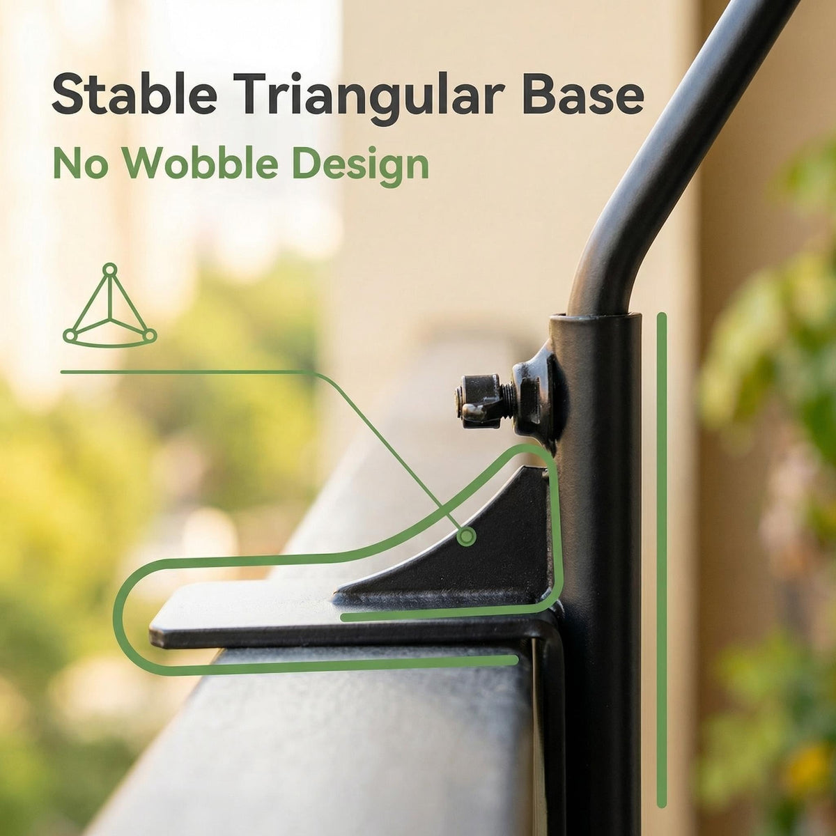 NEECONG rotating deck hook suitable for bird feeders, planters, and lanterns.