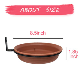 NEECONG sturdy steel tray offers durable outdoor feeding for birds.