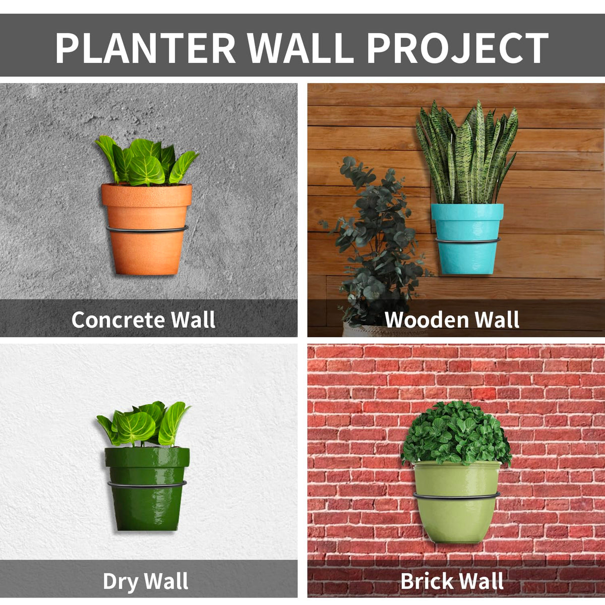 Neiteli wall hanger supports up to 30 lbs for heavier pots.
