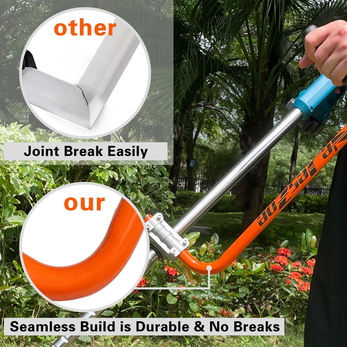 NeJesZoe adjustable position trimmer grip enables comfortable angles during use