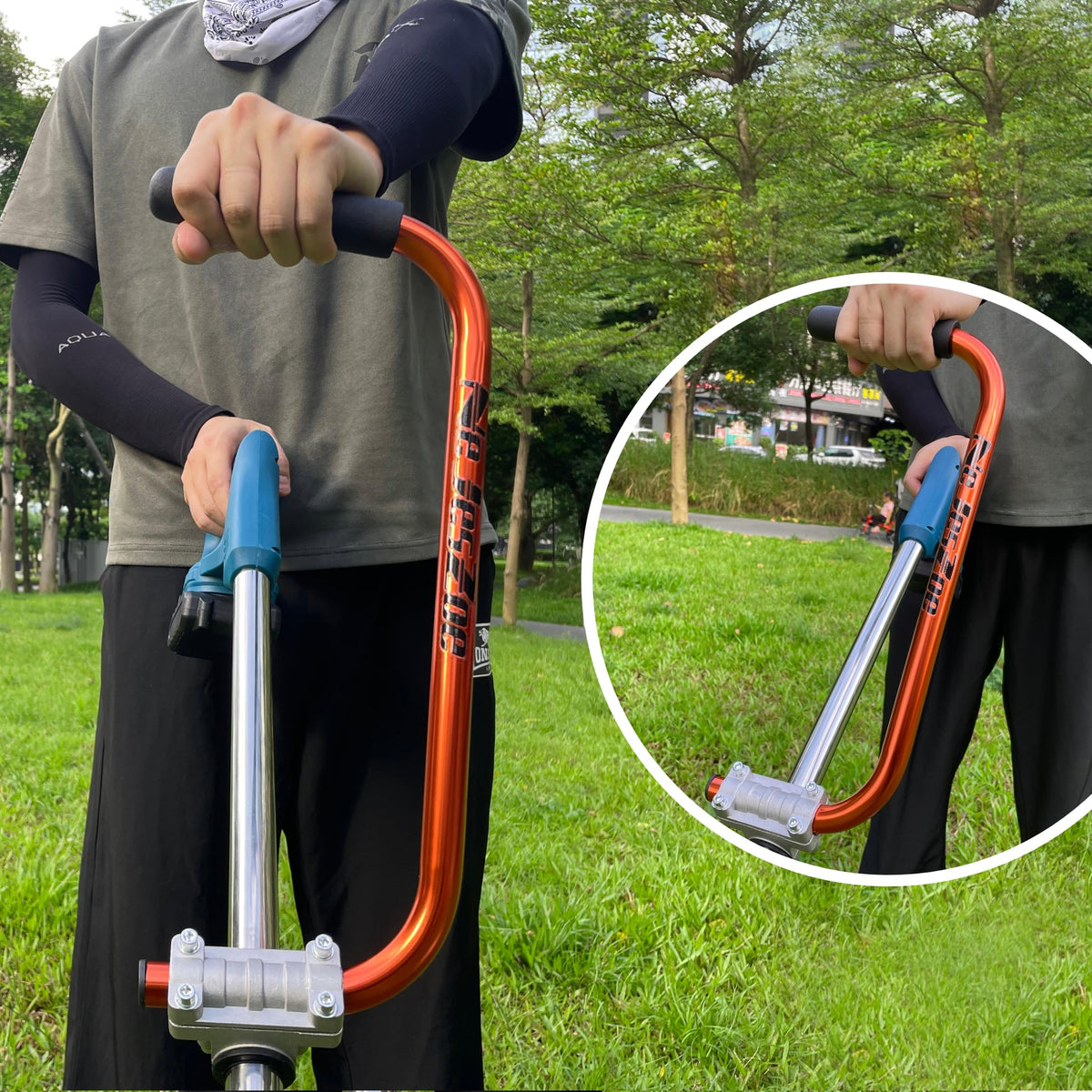 NeJesZoe bracket-clamp-installation shows easy mounting on most trimmers.