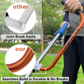 NeJesZoe lawn-edge-trimming in action with ergonomic grip.