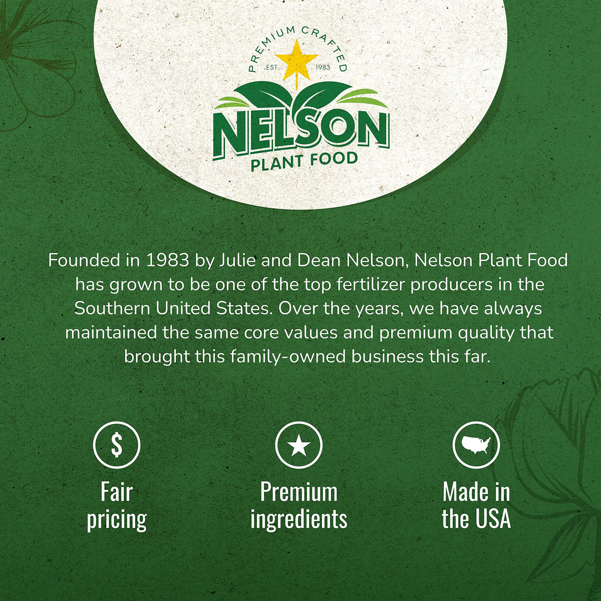 Nelson Plant Food NutriStar 5-30-5 enhances blooming potential for tropical species