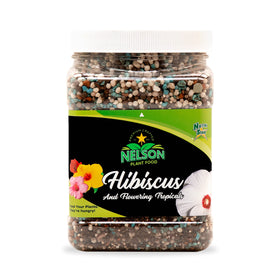 Nelson NutriStar Hibiscus fertilizer granules for slow-release feeding and vibrant blooms