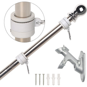 NELXINJO 6ft flag pole with bracket for sturdy outdoor mounting.