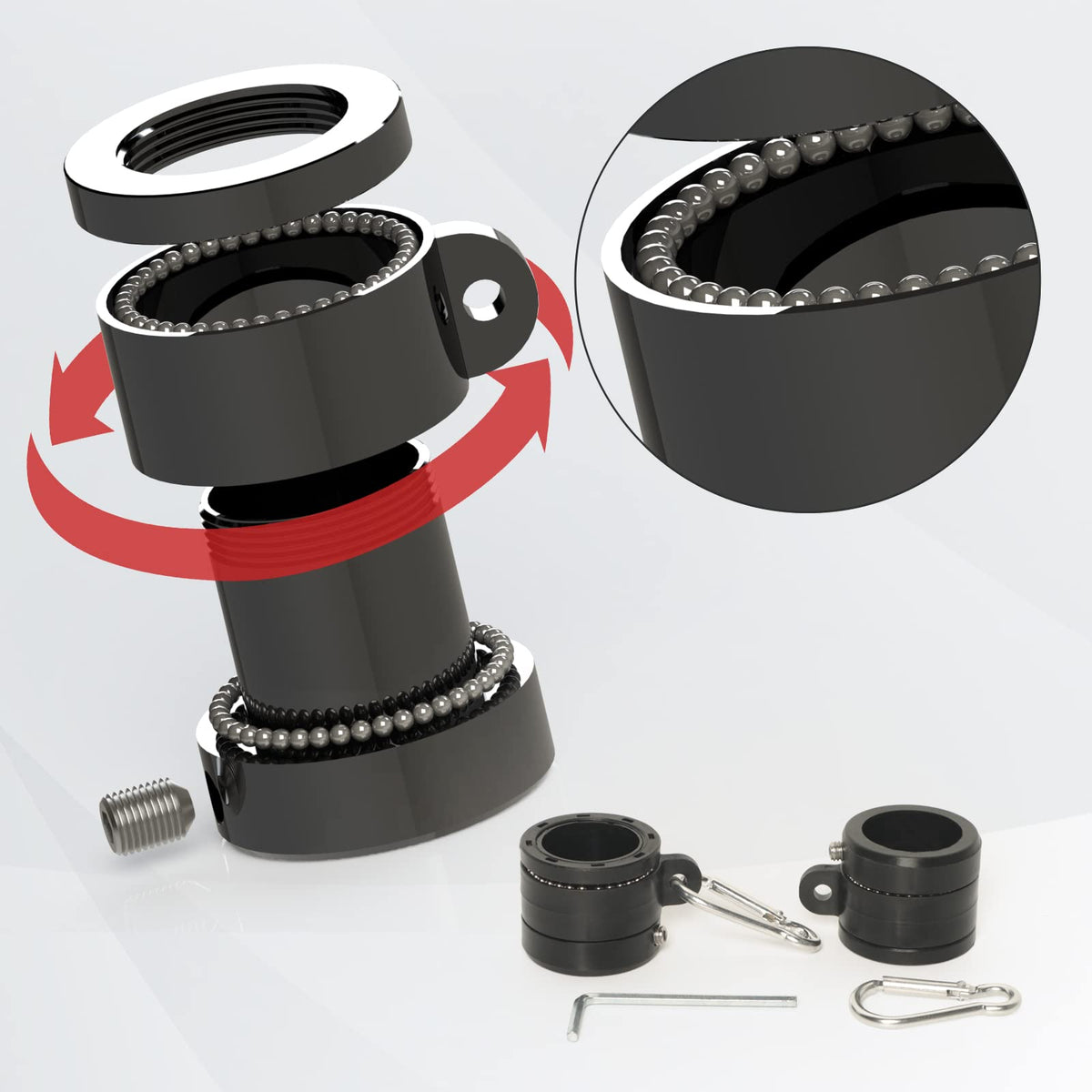 NELXINJO bracket-mount for outdoor wall, yard, or roof installations.