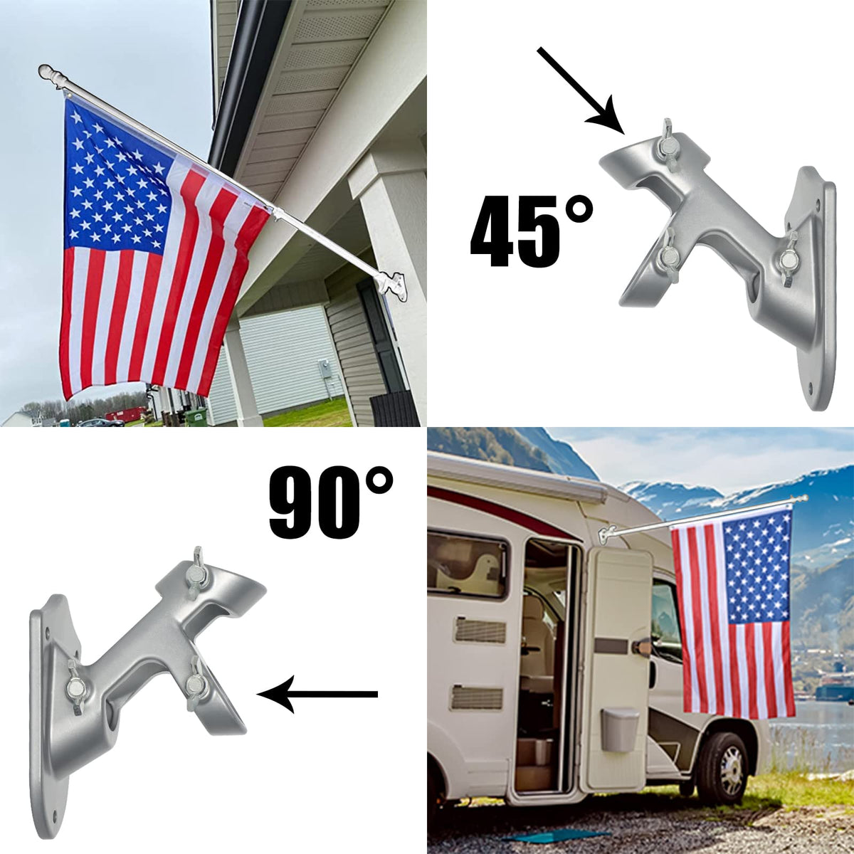 NELXINJO easy-assembly flag pole kit with no professional tools.