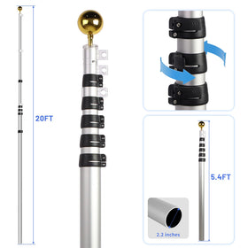 NELXINJO flag pole assembly instructions for quick setup