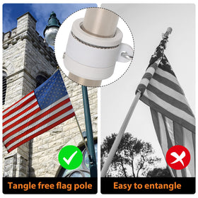 NELXINJO bearing tangle-free design enables smooth flag rotation