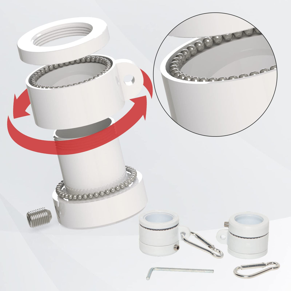 NELXINJO outdoor bracket for secure flag pole mounting