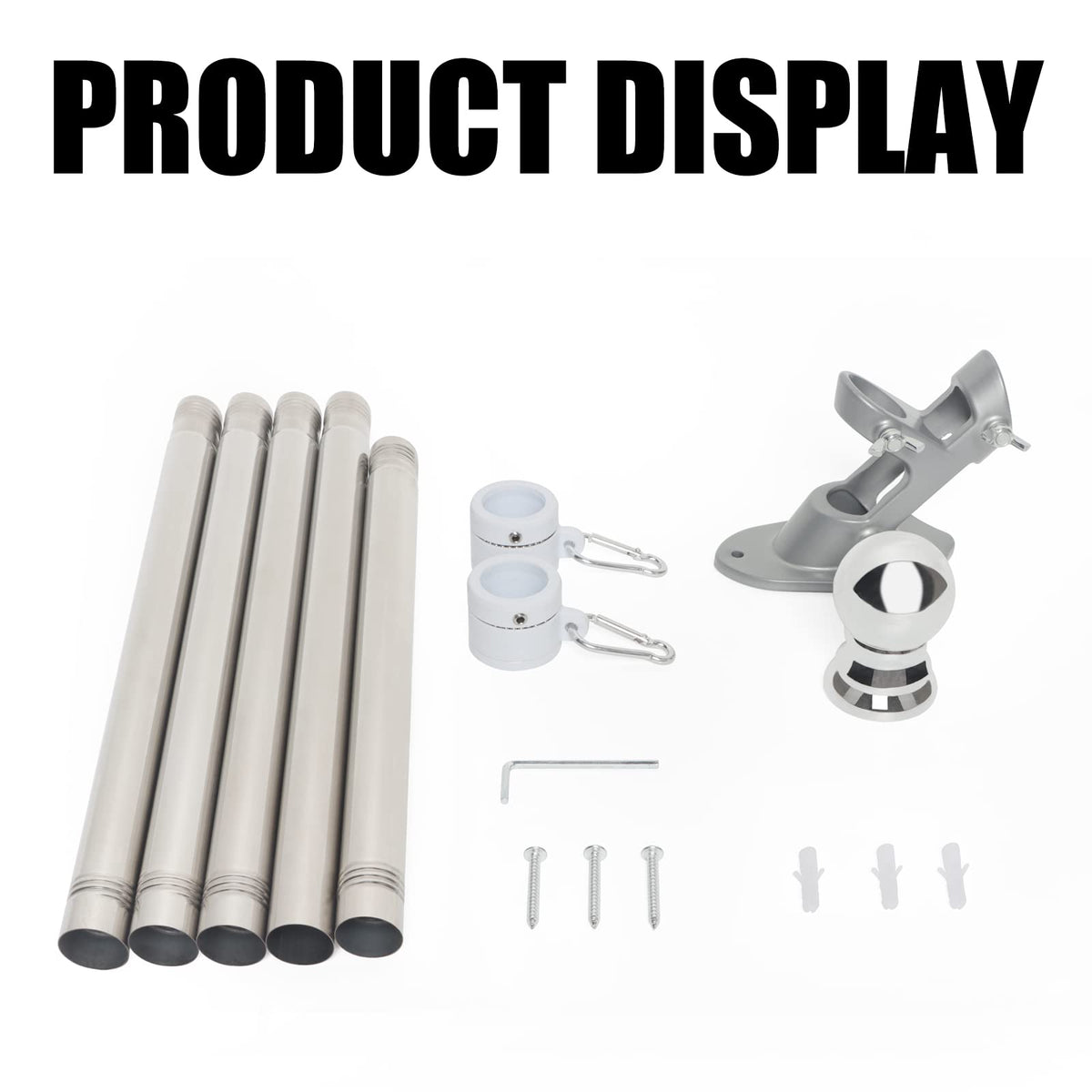 NELXINJO outdoor-ready flag pole resists wind and rain.