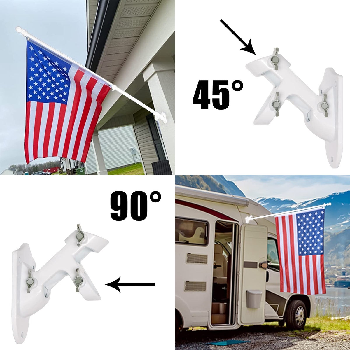 NELXINJO weather resistant flag pole withstands wind and rain