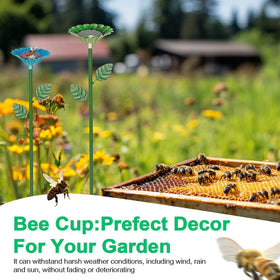 Nenkarn bee-cups-on-adjustable-stakes quick, tool-free installation in your yard.