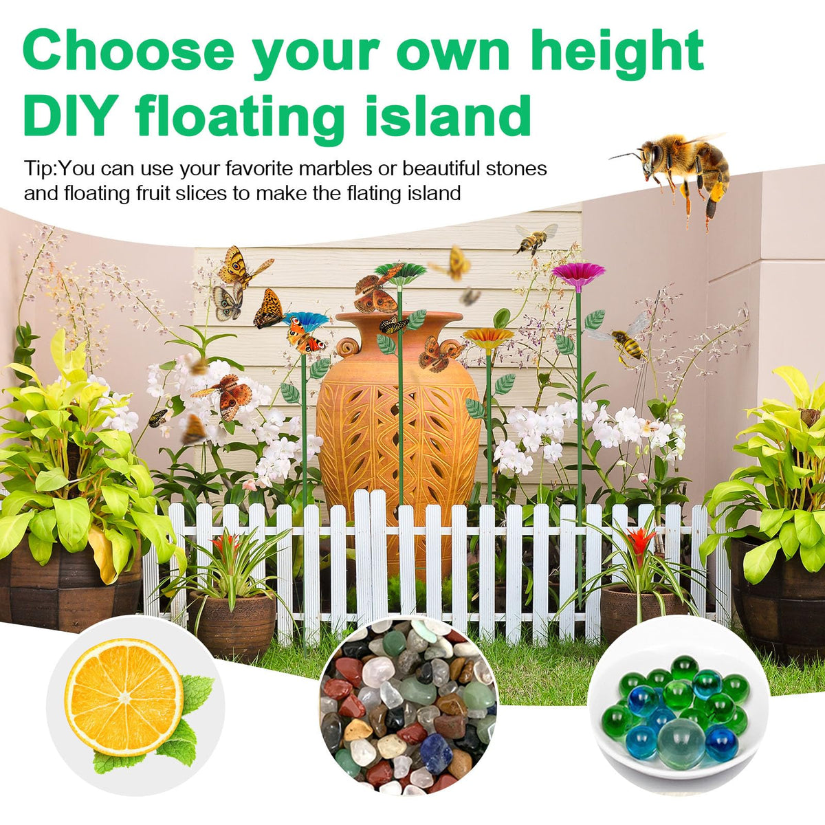 Nenkarn durable-metal-bee-cups withstand sun and rain for seasonal garden use.