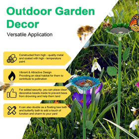Nenkarn flower-shaped bee watering station yellow adds vibrant, welcoming color to outdoor areas.