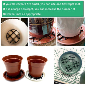NentMent flowerpot-bottom-drainer feet promote drainage and root health.