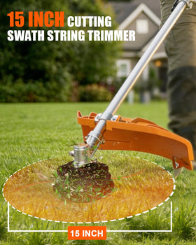 NEO-TEC 3-in-1 cutting system handles grass, edging, and brush efficiently.