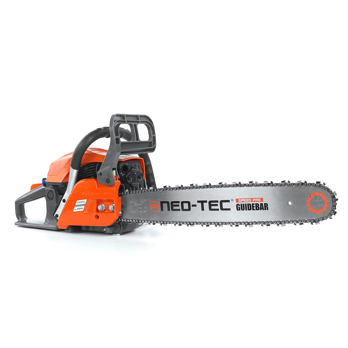 NEO-TEC NCS6200 chainsaw with a 20-inch bar for powerful cuts.