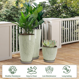 Neoaider balance planter 21-inch on a patio with a layered display.