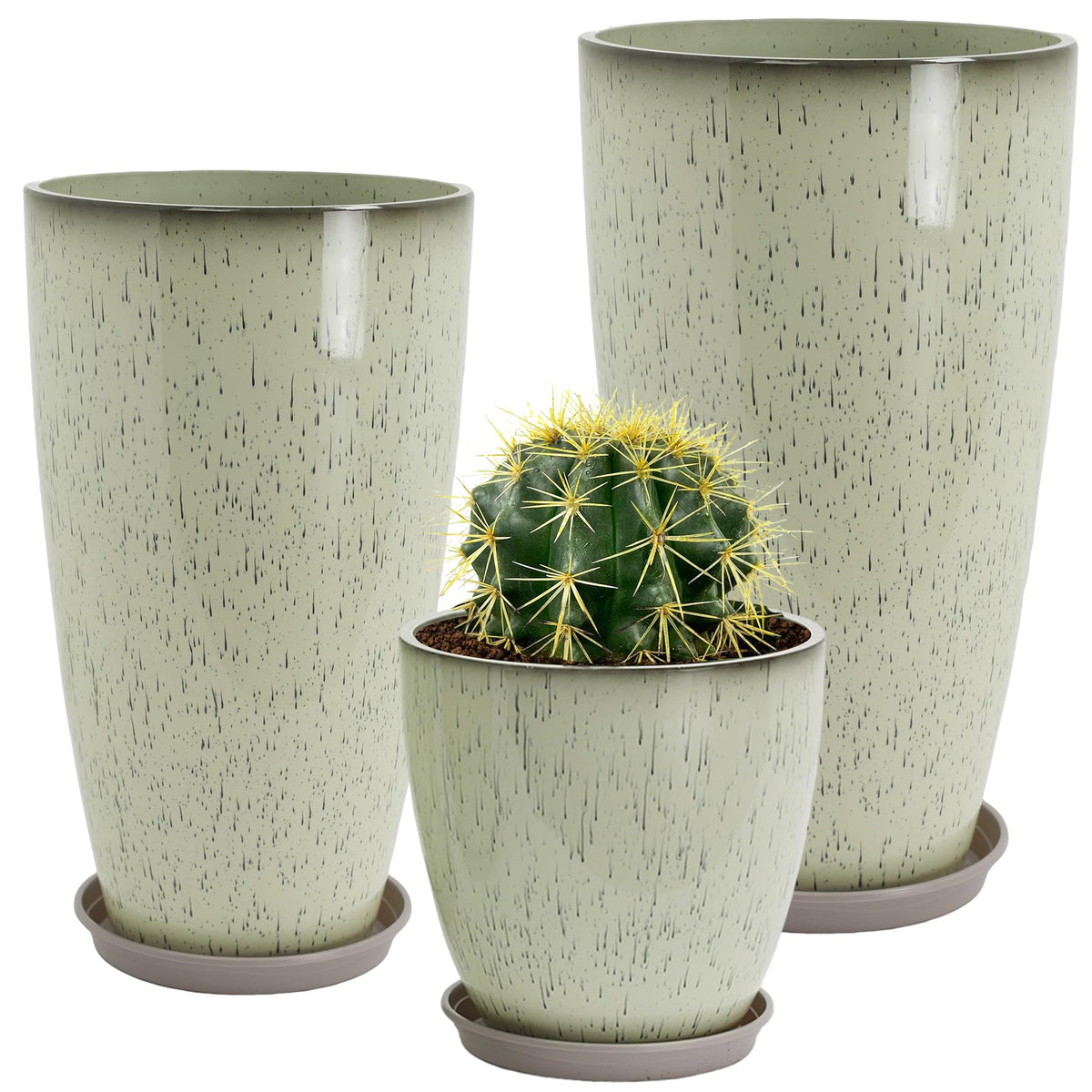 Neoaider balance planter 24-inch outdoors, showcasing sturdy, weatherproof design.