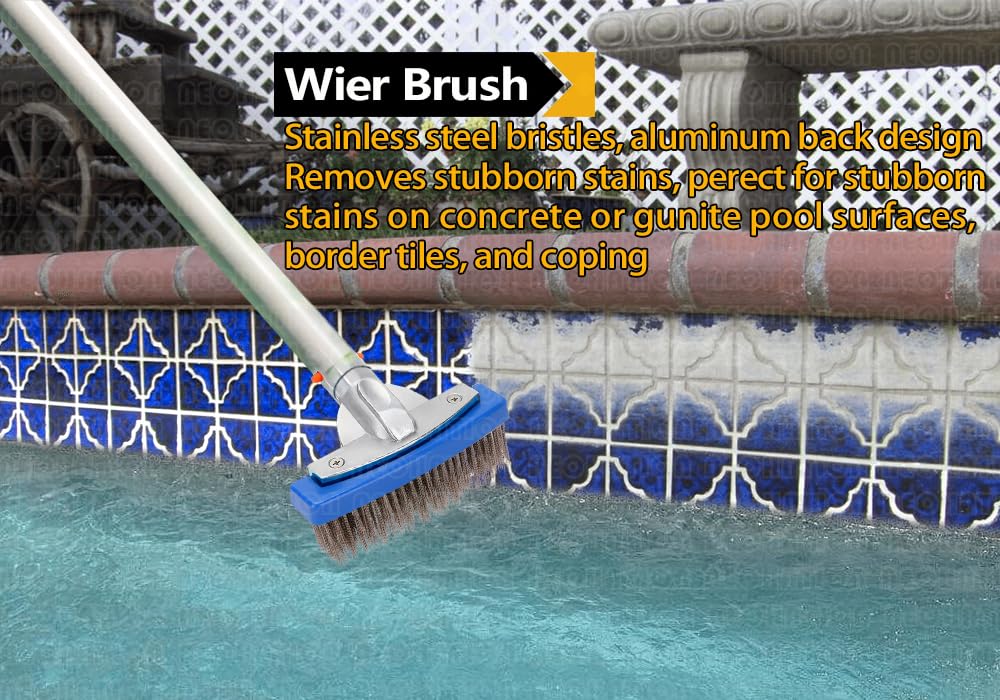NEOHATION pumice stone removes calcium deposits from pool tile grout