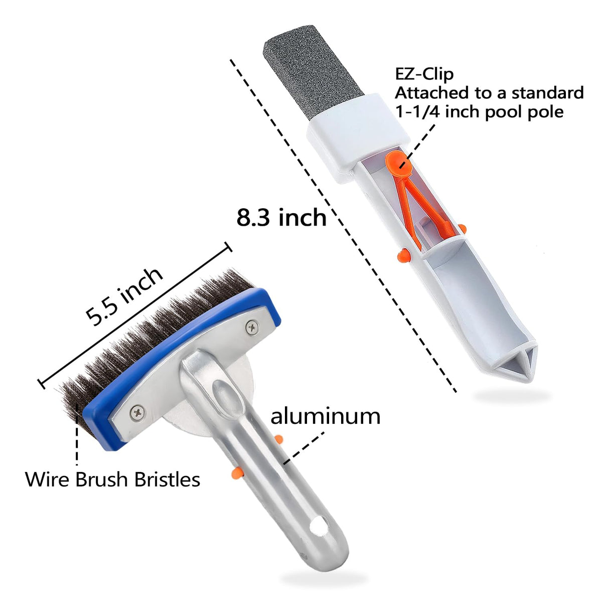 NEOHATION quick-release pole attachment extending reach for waterline tasks