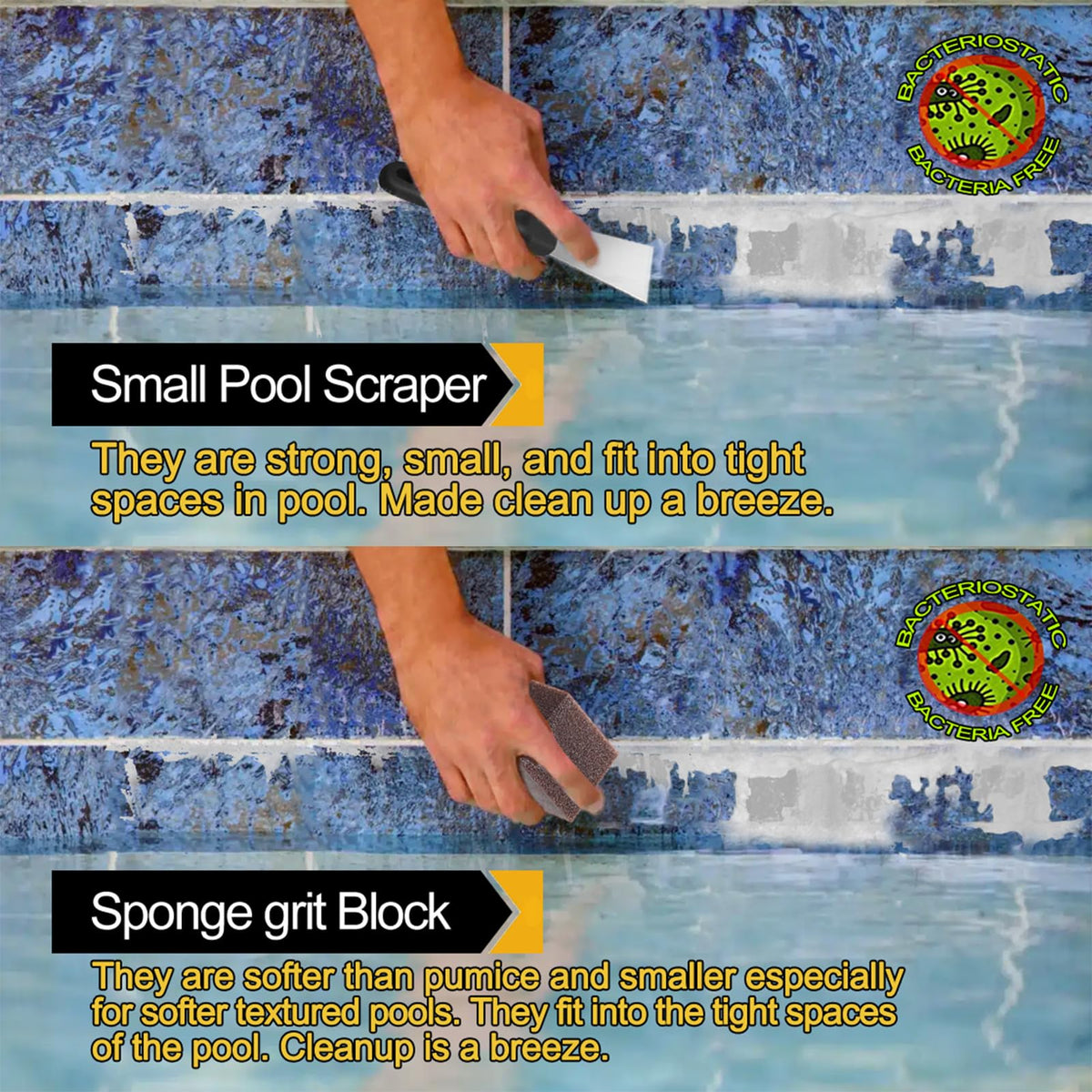 NEOHATION stainless steel wire brush for pool cleaning tackles stubborn buildup on surfaces