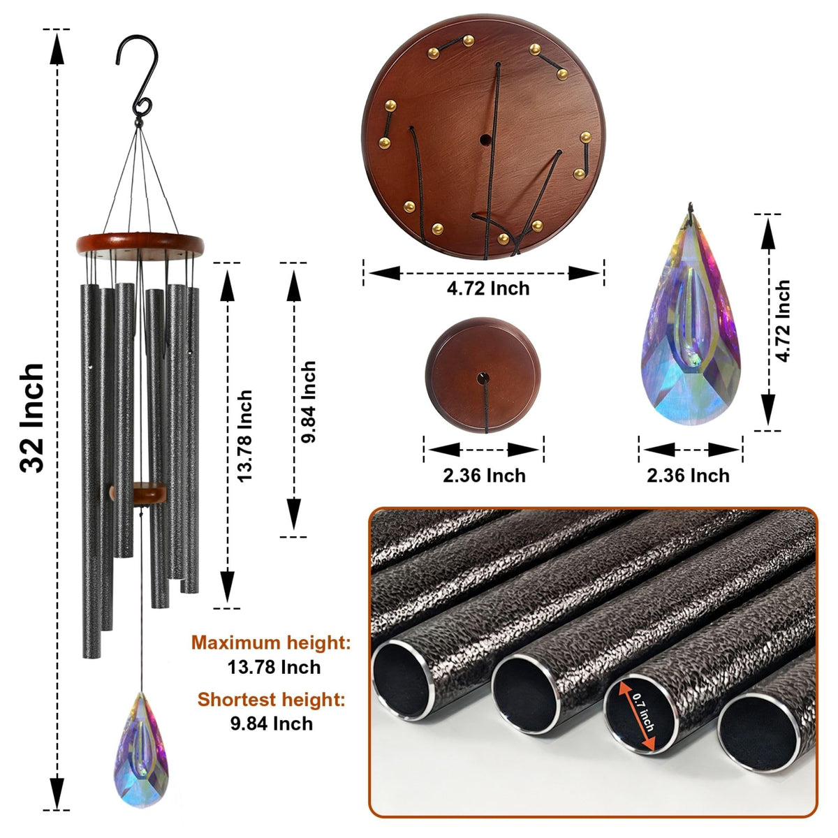 NEONGRAND crystal prism sun catcher catches sunlight to brighten spaces.