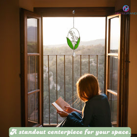 NEONGRAND Lily of the Valley suncatcher catches morning light for a soft glow.
