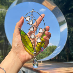 NEONGRAND Real stained glass art brightens windows with subtle color and shine.