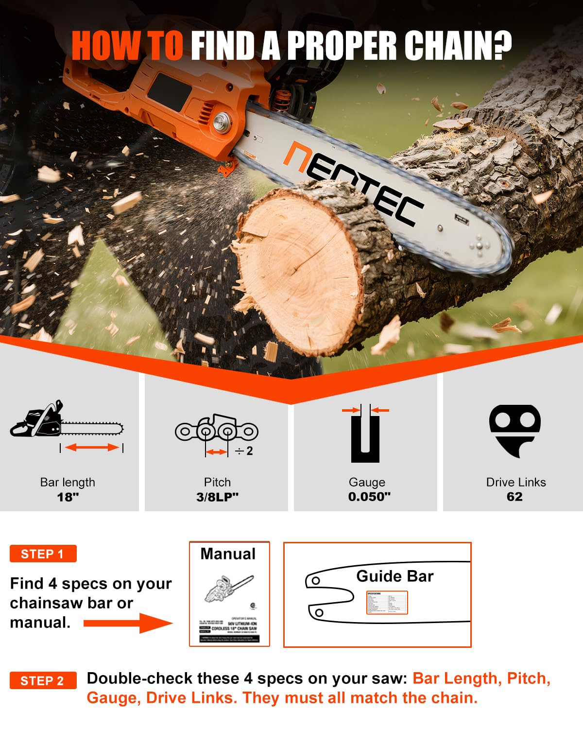 NEO-TEC hard chrome exterior emphasizes wear resistance and smoother cutting action